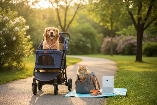 Designing a Comfortable Pet Travel Day with Carriers & Strollers, Cooling & Air Quality, and Apparel & Accessories