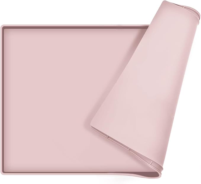 Dog Food Mat, Silicone Waterproof Food Tray, Non Slip Pet Bowl Mats Placemat - Image 5