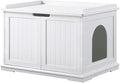 unipaws Cat Litter Box Enclosure Furniture, Cat Washroom, Hidden Litter Box by unipaws