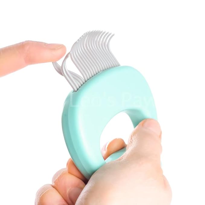 Leo's Paw The Original Pet Hair Removal Massaging Shell Comb Soft Deshedding - Image 6