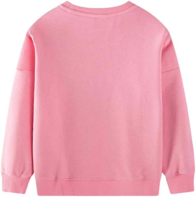 Toddler Baby Girls Cotton Sweater, Long Sleeve Crewneck Sweatshirt Pullover - Image 3