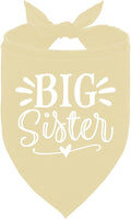 Big Sister Dog Bandanas, Light Yellow Dog Bandana, Pet Scarf Triangle by ZPPRJF