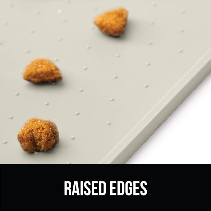GORILLA GRIP 100% Waterproof Raised Edge BPA Free Silicone Pet Feeding Mat - Image 9