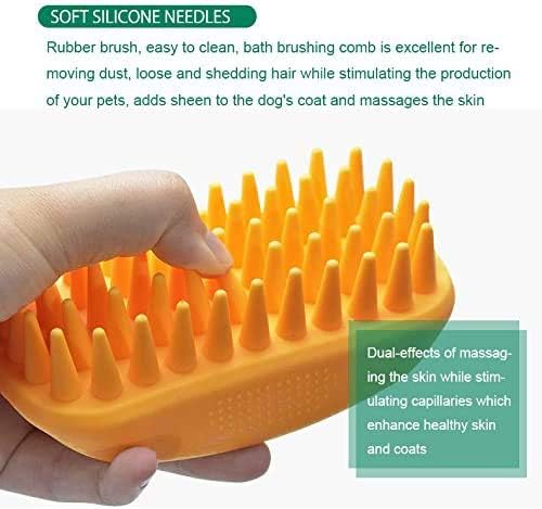 Pet Silicone Shampoo Brush for Long & Short Hair, Medium Large Pets Dogs Cats - Image 5