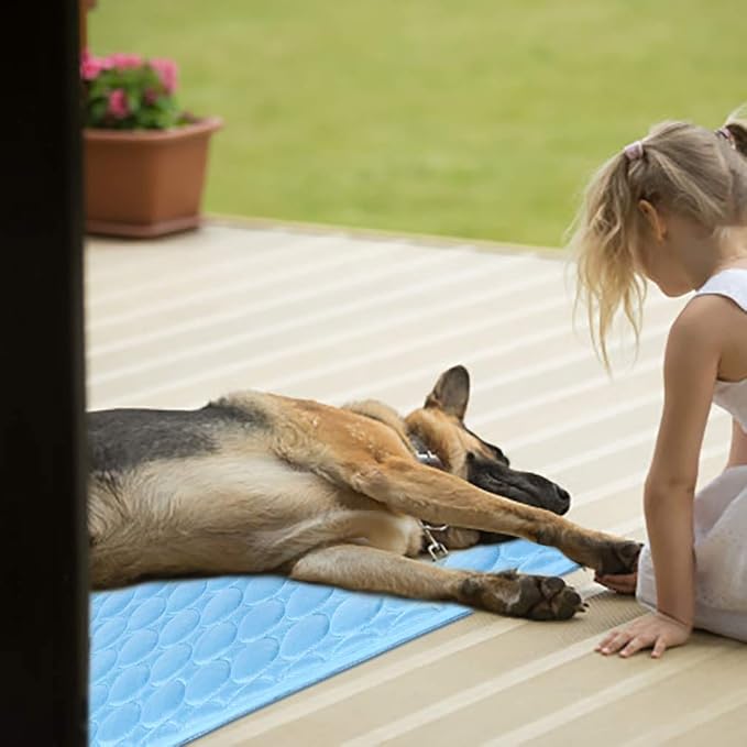 Washable Dog Cooling Mat Ice Silk Cooling Mat - Image 8