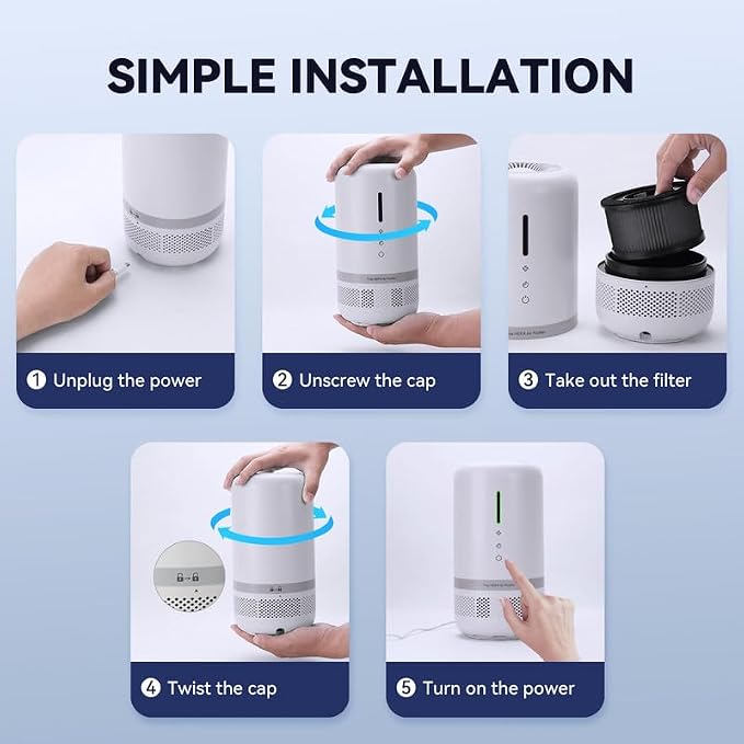 Air Purifiers for Home, H13 HEPA Small Air Purifier for Room up to 960ft² - Image 8