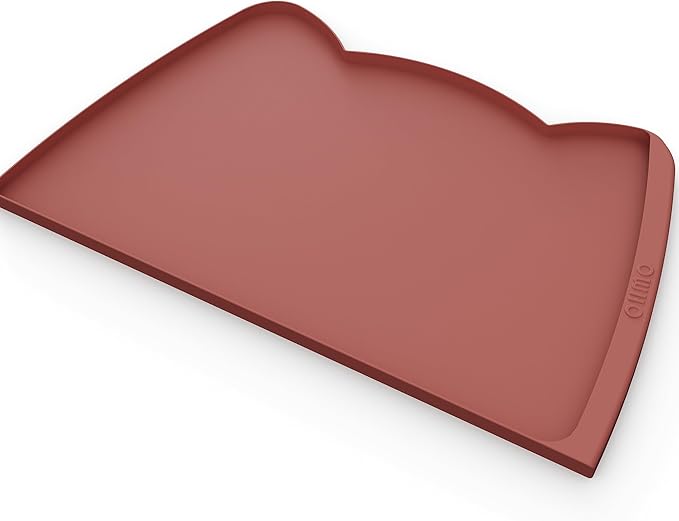 OHMO Dog Food Mat w/Residue Collection Pocket Silicone Pet Feeding Mat by OHMO
