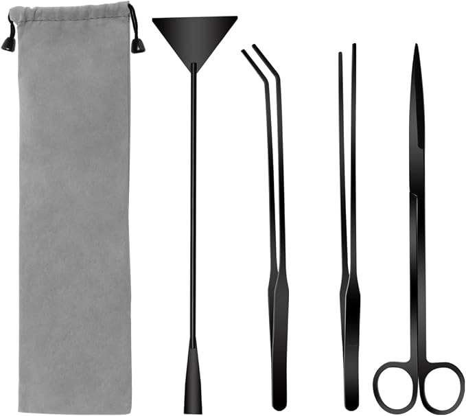 Quarium Aquascape Tools Kits, 4 in 1 Anti-Rust Aquatic Plant Aquascaping Tool by Unknown
