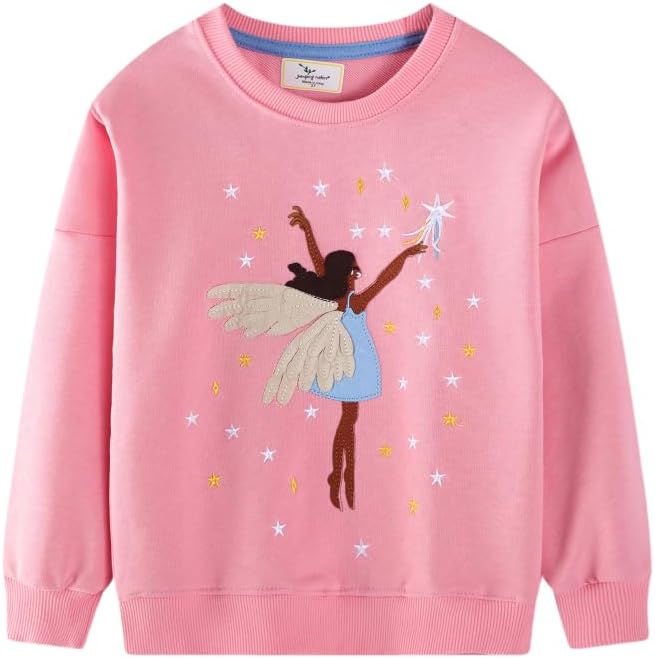 Toddler Baby Girls Cotton Sweater, Long Sleeve Crewneck Sweatshirt Pullover by Unknown