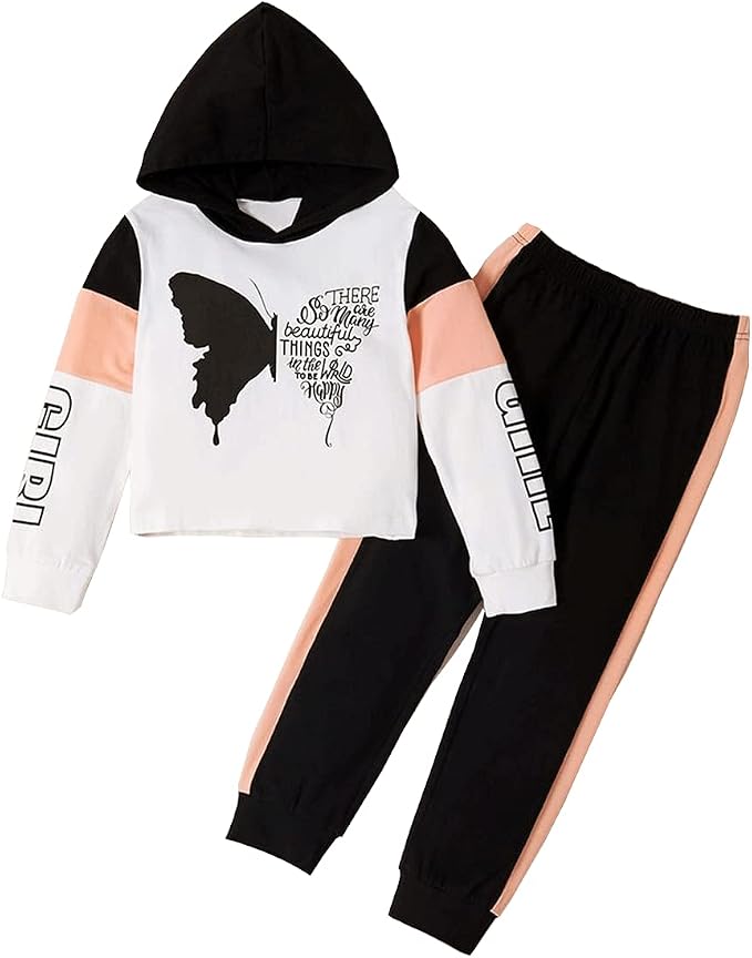 Toddler Baby Girls Clothes Long-sleeve Tie Dye Hoodie Sweatshirt Pants Hooded by Axumity