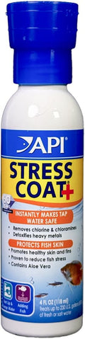 API STRESS COAT Aquarium Water Conditioner 4-Ounce Bottle by API
