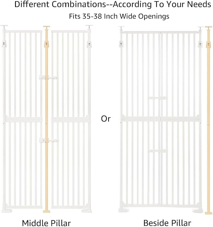 unipaws 75" High Extra Tall Cat Gate, Auto Closing and No Drilling Safety Gate - Image 6
