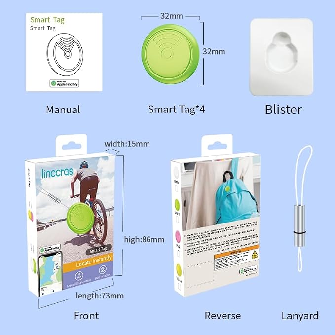 youyeetoo Smart Tag Tracker for iOS FindMy & AirTag Case Compatible IP65 - Image 4
