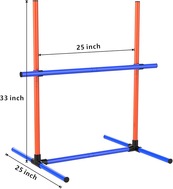 6Set Dog Agility Jumps Hurdle Course Training Equipment - Image 2