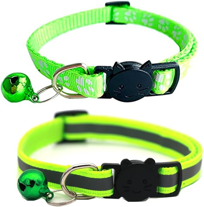 2 Pack Cat Collars Quick Release Reflective Kitten Collar by Unknown