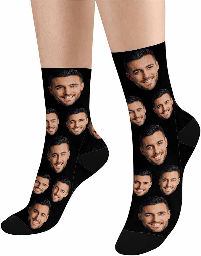 MyPupSocks Custom Personalized Photo Pet Face Socks, Cat and Dog Tracks Paws - Image 4