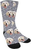 MyPupSocks Custom Personalized Photo Pet Face Socks, Cat and Dog Tracks Paws by MyPupSocks