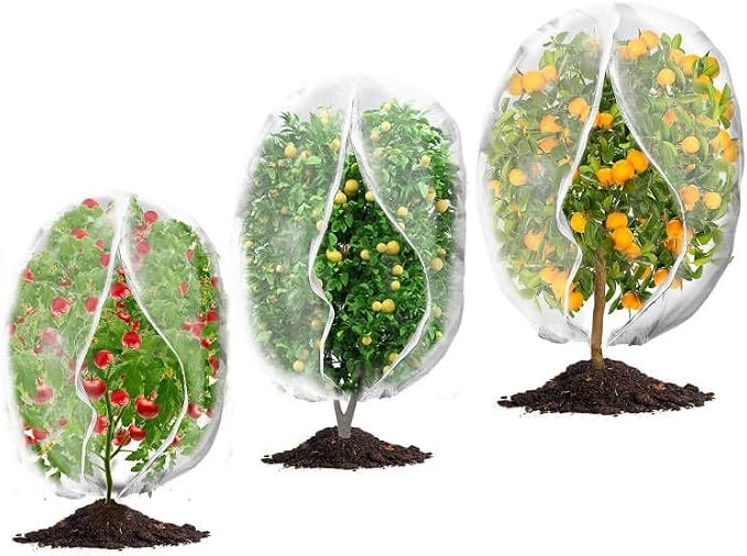 3Pcs Plant Covers from Insects, 3Size Bird Netting Barrier by Waybas