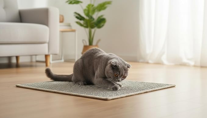 Premium Brazilian Cat Scratcher Mat – 24'' x 16'' Natural Fiber 100% Sisal - Image 6