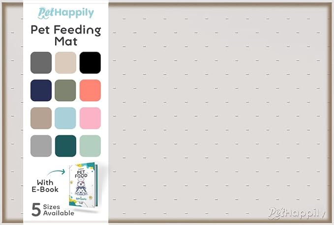 Dog Food Mat - 28x18 Raised Edges Dogs Mat by PETHAPPILY