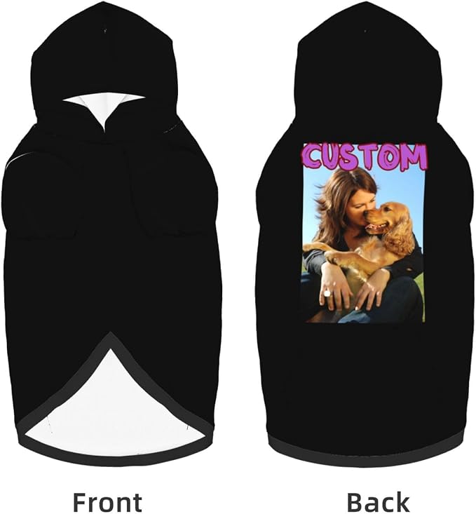 Custom Dog Hoodie Add Your Design Soft & Warm Personalized Photo Text Logo Name - Image 5