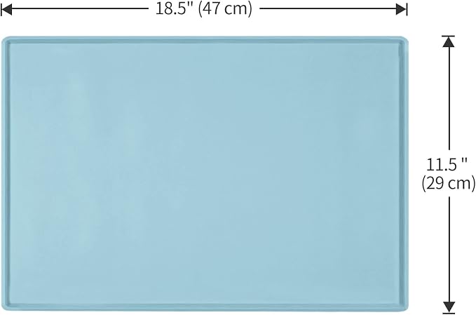 Dog Food Mat, Silicone Waterproof Food Tray, Non Slip Pet Bowl Mats Placemat - Image 5