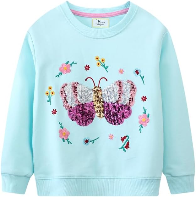 Toddler Baby Girls Cotton Sweater, Long Sleeve Crewneck Sweatshirt Pullover by Unknown