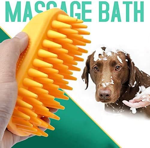 Pet Silicone Shampoo Brush for Long & Short Hair Medium Large Pets Dogs Cats - Image 5