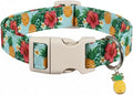 Summer Dog Collar with Tropical Pattern, Cute Dog Collar by Britwicfr