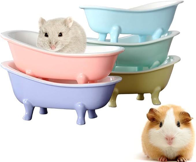 Small Animal Hamster Sand Bathtub, Bird Bathroom, Ice Accessories Cage Toys - Image 8