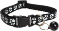MJIYA Cat Collar with Bell, Breakaway Grid Collar with Plastic Buckle, Light by MJIYA