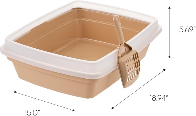 IRIS USA Cat Litter Box, Open Top - Image 2