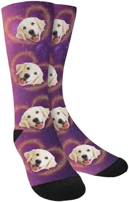Custom Face Socks, Personalized Dog Lover Pet Photo Picture on Socks Unisex by Enjoy-yjl