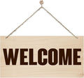 Welcome Sign for Front Door, Welcome Decor Wooden Hanging Sign for Wall Decor by corner+wind