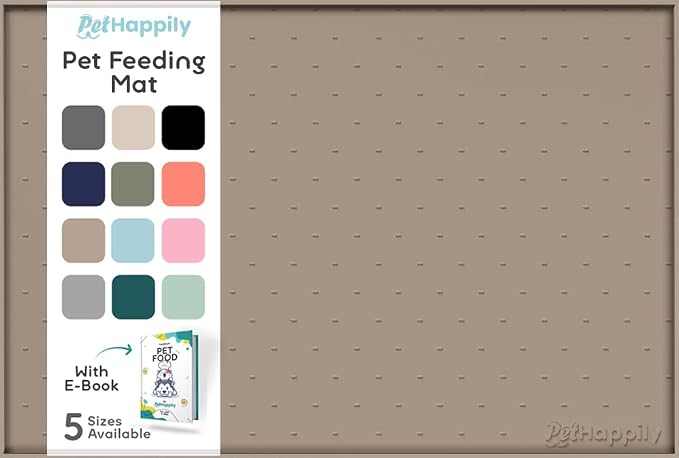 Dog Food Mat - 24x15 Raised Edges Dogs Mat by PETHAPPILY