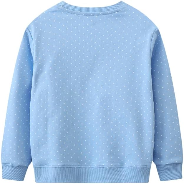 Toddler Baby Girls Cotton Sweater, Long Sleeve Crewneck Sweatshirt Pullover - Image 3