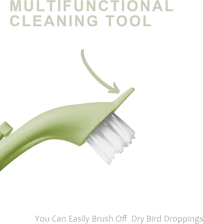 Bird Cage Cleaning Brush, Two Brush Heads, Long-Handled Tool - Image 9