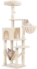 Hey-brother Cat Tree with Large Hammock, Cat Condo with Sisal-Covered by Hey-brother