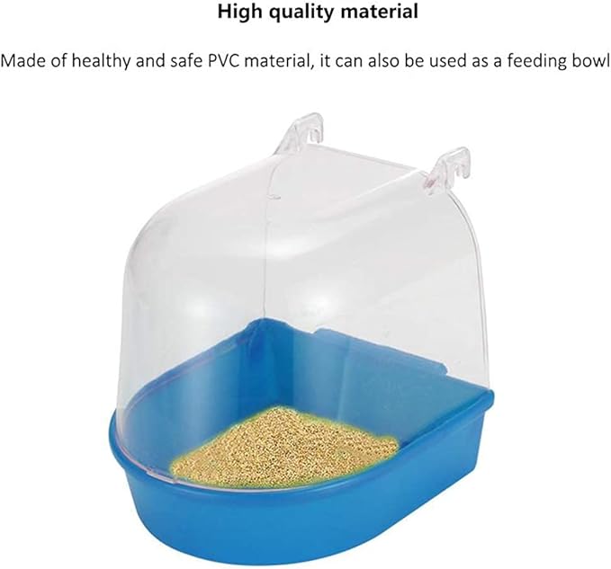 Tfwadmx Bird Cage Bath Parrot Bath Box Accessory Supplies Hanging Bathing Tub - Image 6