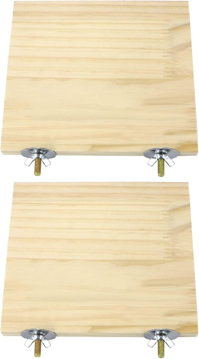 2pcs Bird Perch Platform Flat Stand Beak Paw Grinding Wood by Litewoo