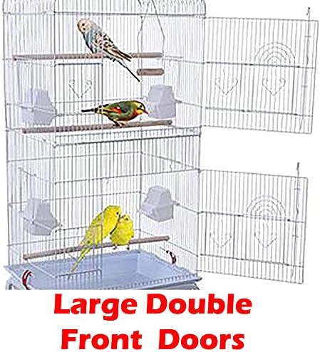 38-Inch Double Roof Top Large Flight Bird House Cage - Image 4