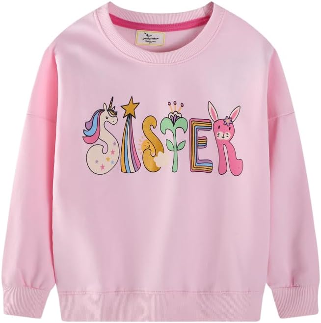Toddler Baby Girls Cotton Sweater, Long Sleeve Crewneck Sweatshirt Pullover by Unknown
