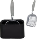 Metal Cat Litter Scoop with Holder, Aluminum Cats Litter Scooper Captures All by Vitisyao