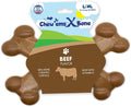 Chew’EMS X Bone Dog Chew Toy for Aggressive Chewers – Long-Lasting Beef Flavor by Chewems