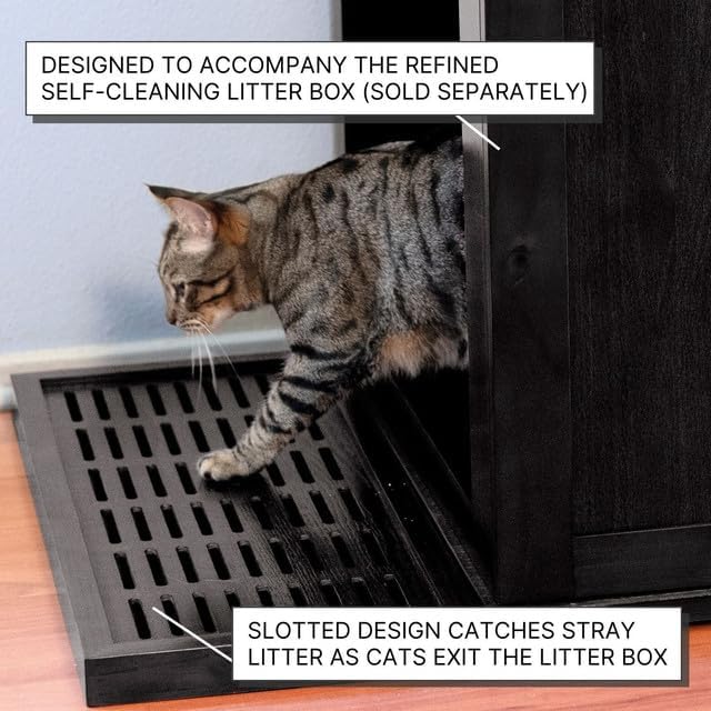 Refined Self Cleaning Litter Box Cabinet-Litter Catch Mahogany - Image 3