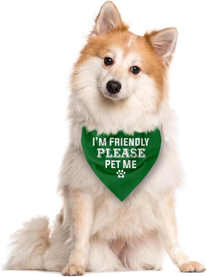 I'm Friendly Please Pet Me Dog Bandana - Image 2