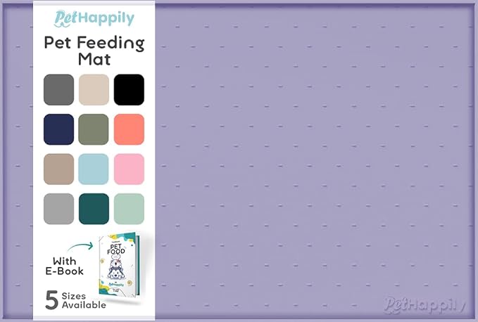 Dog Food Mat - 28x18 Raised Edges Dogs Mat by PETHAPPILY