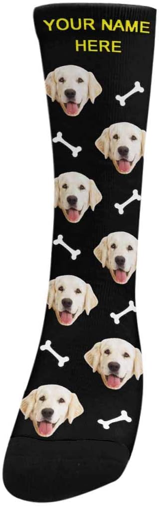 MyPupSocks Custom Personalized Photo Pet Face Socks, Cat and Dog Tracks Paws - Image 3