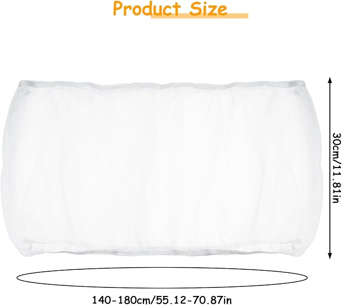 Bird Cage Seed Catcher, Adjustable White Bird Cage Net Birdcage Cover Skirt - Image 2