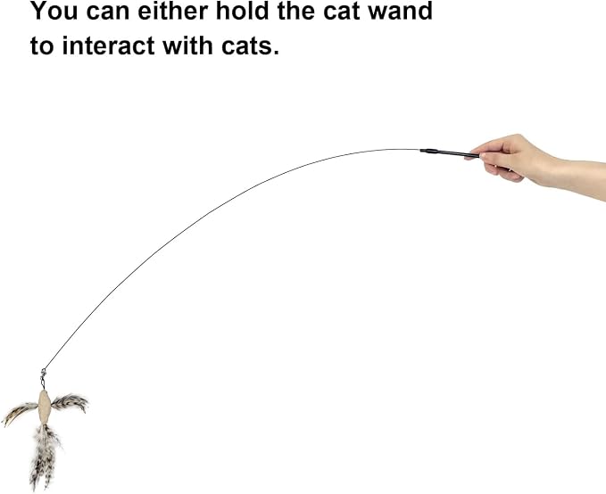 TTcat Cat Feather Toys Suction Cup, 2 Cat Wands, Interactive Toys - Image 5